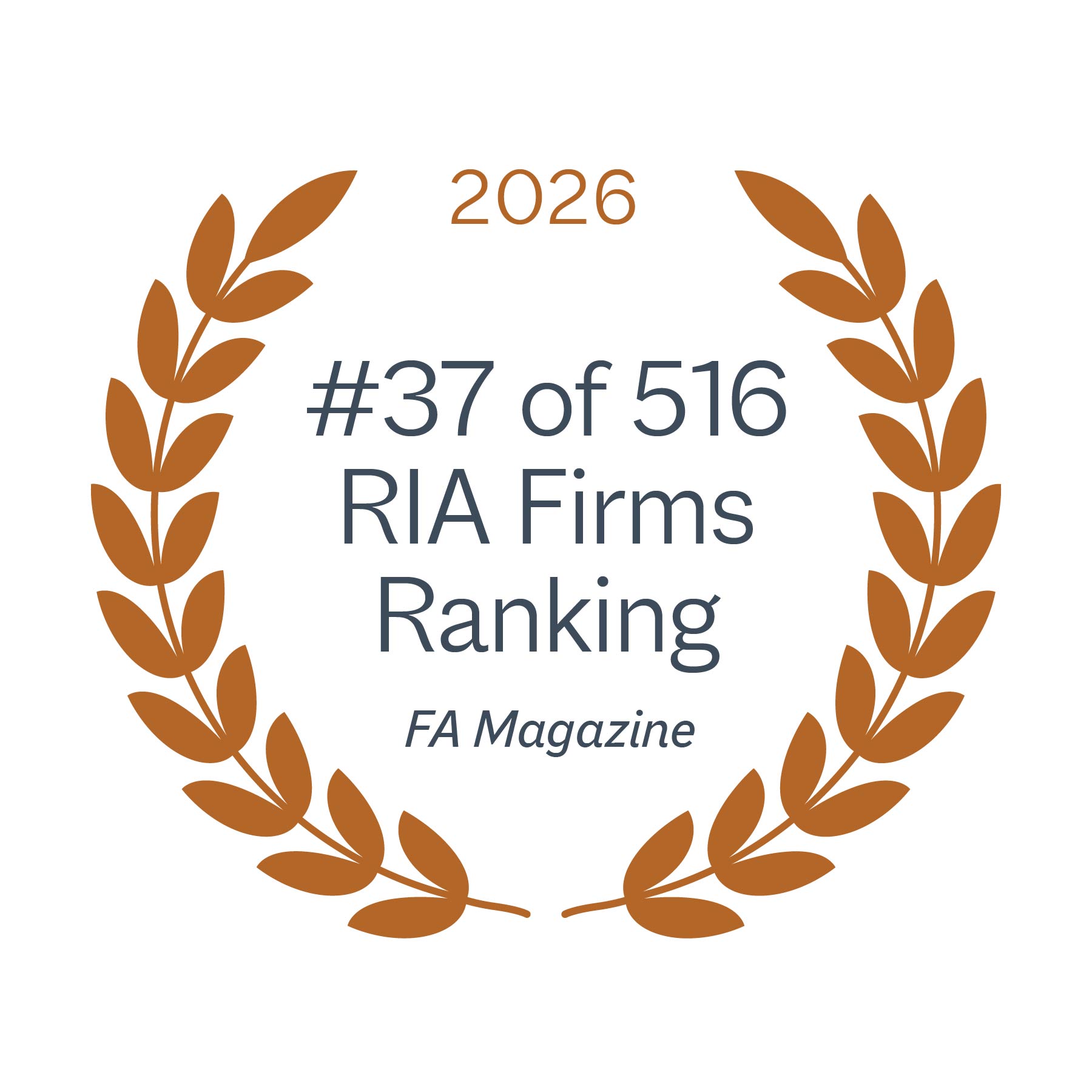 2026 FA Magazine RIA awards laurel