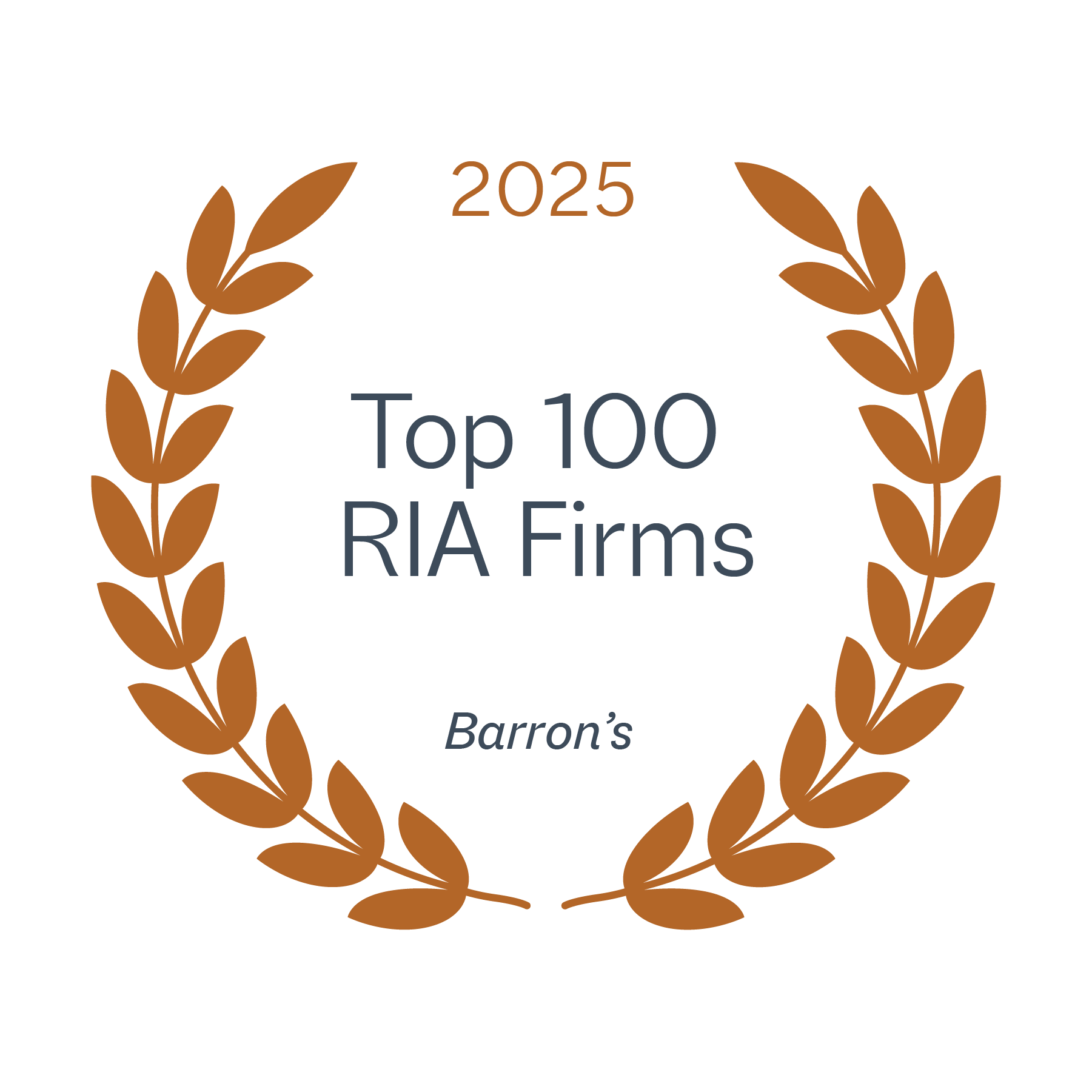 Barrons Top 100 2025 award laurel